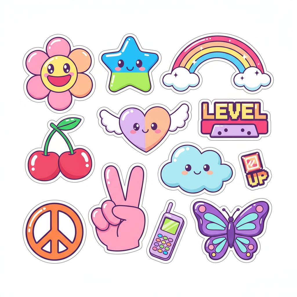 Y2K Kawaii Sticker Sheet
