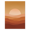 Abstract Sun & Hills Print — Ochre
